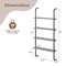 Costway 1/2 PCS 4-Tier Wall-mounted Ladder Shelf Display Bookshelf with Heavy-duty Metal Frame